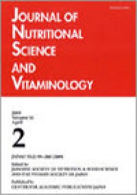 Journal Of Nutritional Science And Vitaminology